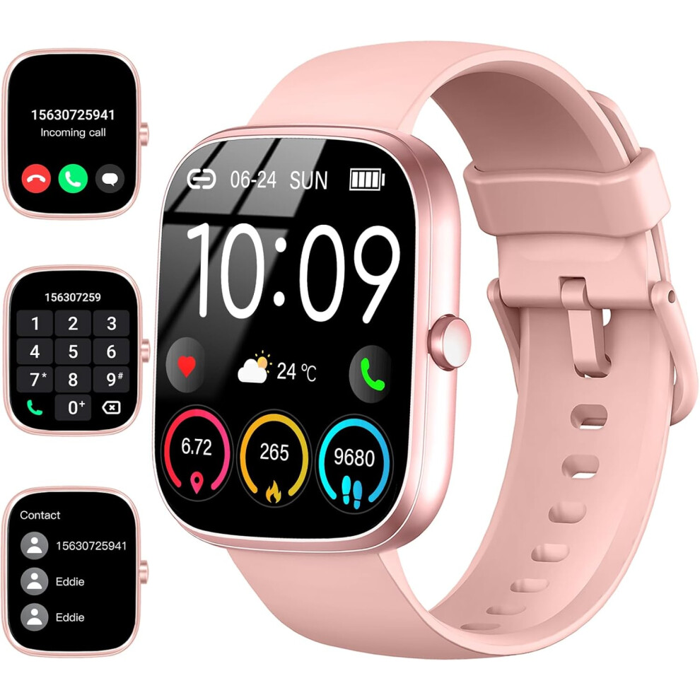 Chronus Chronus Smart Watch - Call Function, 1.91", 110+ Sports, Ip68 Heart Rate & Sleep Monitor, Pink 6976919919136
