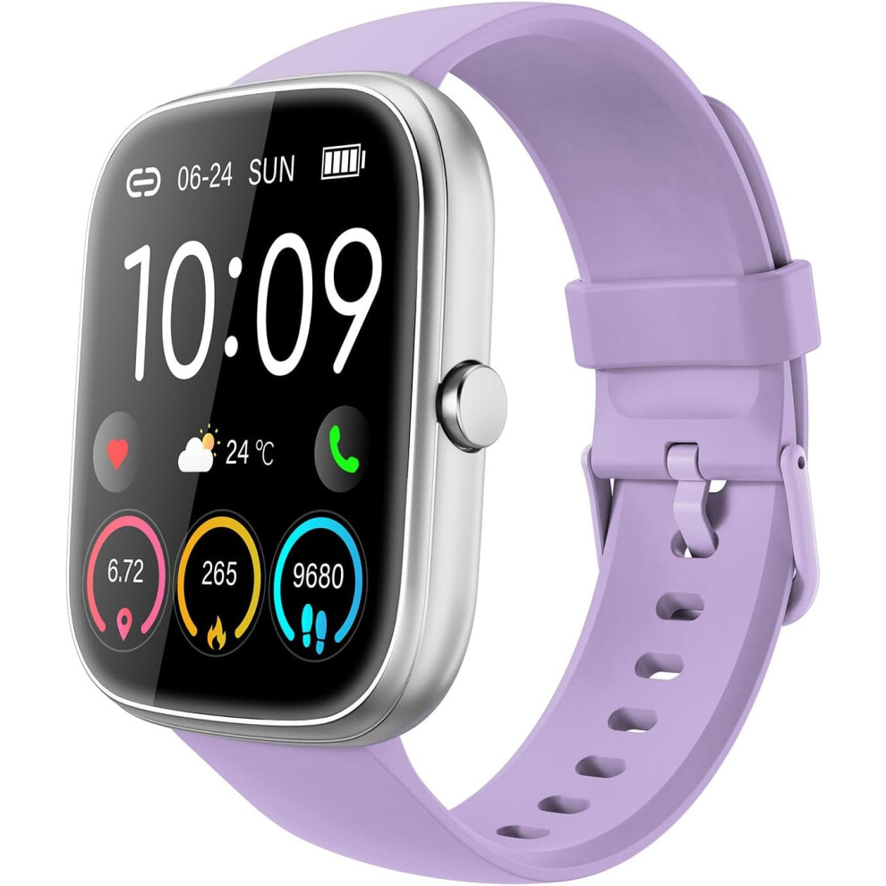 Chronus Chronus Smart Watch - Call Function, 1.91", 110+ Sports, Ip68 Heart Rate & Sleep Monitor, Purple 6976919919105