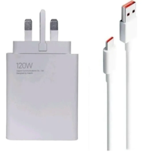Genuine Xiaomi 120W Ultra Fast Charger UK Plug With USB-C 6A Cable MDY-13-EF