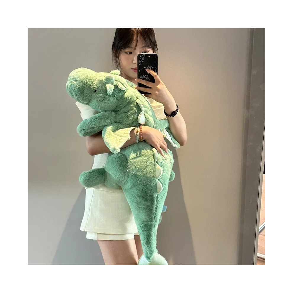 Mdsrjone (-70Cm) Plush Pillow Little Flying Dragon Doll Sleep Pillow Dinosaur Plush Toys Doll Green