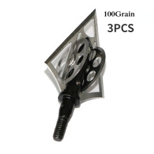 (3pcs, F) 3pcs Broadheads 100gn-125gn Arrows Tips Arrow Heads for Archery Hunting Apply To Compound Bow