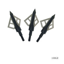 (Light Blue, W1) 3pcs Broadheads 100gn-125gn Arrows Tips Arrow Heads for Archery Hunting Apply To Compound Bow