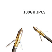 (3pcs, U) 3pcs Broadheads 100gn-125gn Arrows Tips Arrow Heads for Archery Hunting Apply To Compound Bow