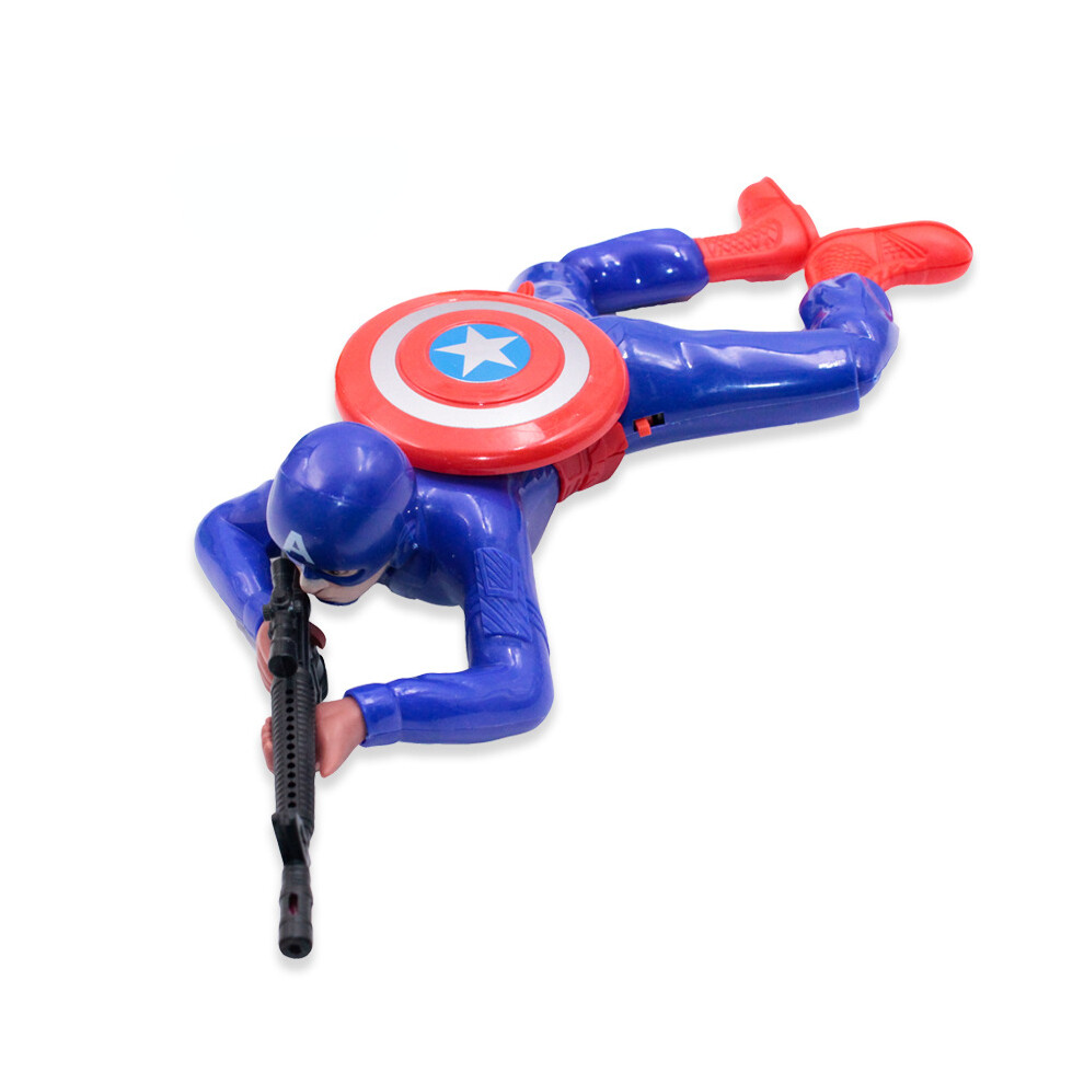 (MD) Marvel Comics The Avengers Hulk Spider-Man Crawling Warrior Shooting Children's Electric Toys