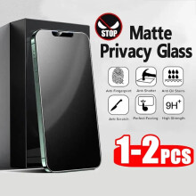 (2pcs, For iPhone 15 Pro) Matte Privacy Anti Peep Tempered Glass For iPhone Screen Protectors
