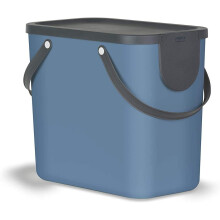 Rotho Albula Recycling Waste bin, Blue, 25l Waste separation system 40x 23x 34cm