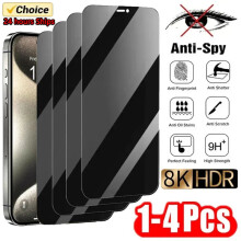 (For iPhone 14 Pro, 1PCS Privacy Glass) 4pcs Anti Spy Tempered Glass for IPhone Full Cover Privacy Screen Protector