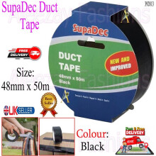 SupaDec Duct Gaffer Waterproof Repair Cloth Tape 48mmx50m Black