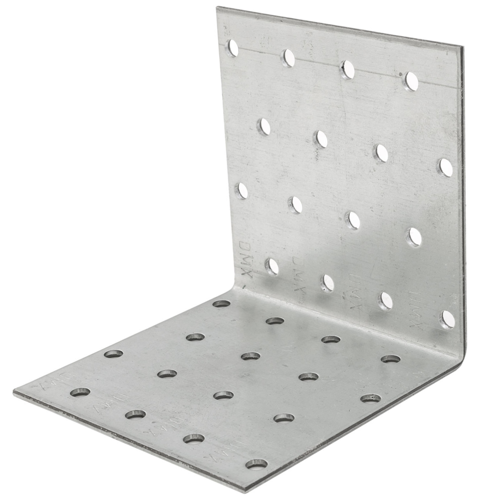 (Pack of: 10, Size: 40x40x100x2mm) DIYUK Angle Bracket Heavy Duty Galvanised Steel Corner Brackets for Structural Support