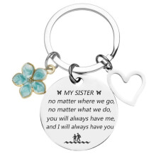 (ML1182) My Sister Stainless Steel Keychain Pendant Exquisite Gift For Friends And Loved Ones