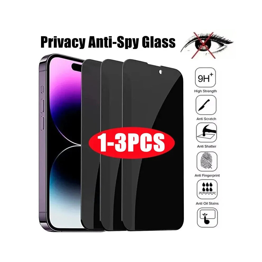 Photos - Protective film / glass  Full Cover Privacy Glass Screen Protector For iPhone(3PCs, 14ProMax or 15Plus)