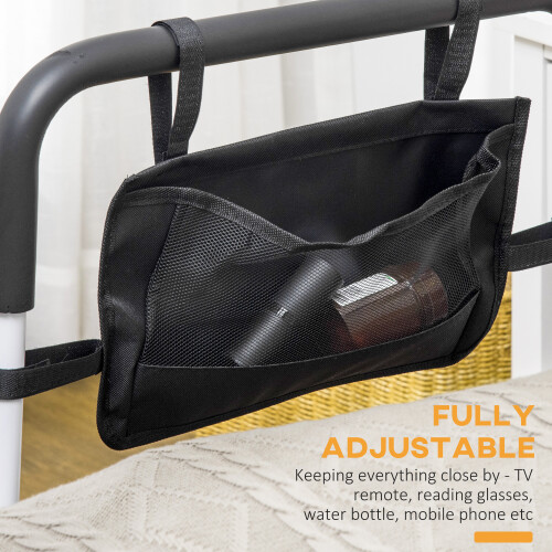 Homcom HOMCOM Adjustable Bed Assist Rail Grab Bar for Senior and Disabled White 1