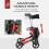Homcom HOMCOM Folding Rollator Walker w/ Seat Storage Bag Adjustable Handle for Seniors 4