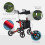 Homcom HOMCOM Folding Rollator Walker w/ Seat Storage Bag Adjustable Handle for Seniors 5