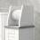 kleankin Slim Toilet Roll Storage Unit with Cupboard and Adjustable Shelf, White 8