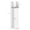 kleankin Slim Toilet Roll Storage Unit with Cupboard and Adjustable Shelf, White 2