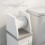 kleankin Slim Toilet Roll Storage Unit with Cupboard and Adjustable Shelf, White 5