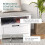 Homcom HOMCOM Shoe Bench with Removable Cushion, Open Compartments and Drawers 4