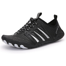 (42, Black) Barefoot Shoe Men Women Water Shoes Beach Swim Aqua Shoes Womens Sea Swimming Shoes Ladies Wetsuit Pool Water Socks Slip Free