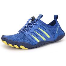 (46, Dark Blue) Barefoot Shoe Men Women Water Shoes Beach Swim Aqua Shoes Womens Sea Swimming Shoes Ladies Wetsuit Pool Water Socks Slip Free