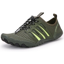 (46, Army Green) Barefoot Shoe Men Women Water Shoes Beach Swim Aqua Shoes Womens Sea Swimming Shoes Ladies Wetsuit Pool Water Socks Slip Free