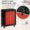 Homcom HOMCOM 5-Drawer Lockable Steel Tool Storage Cabinet Wheels Handle 2 Keys Red 3