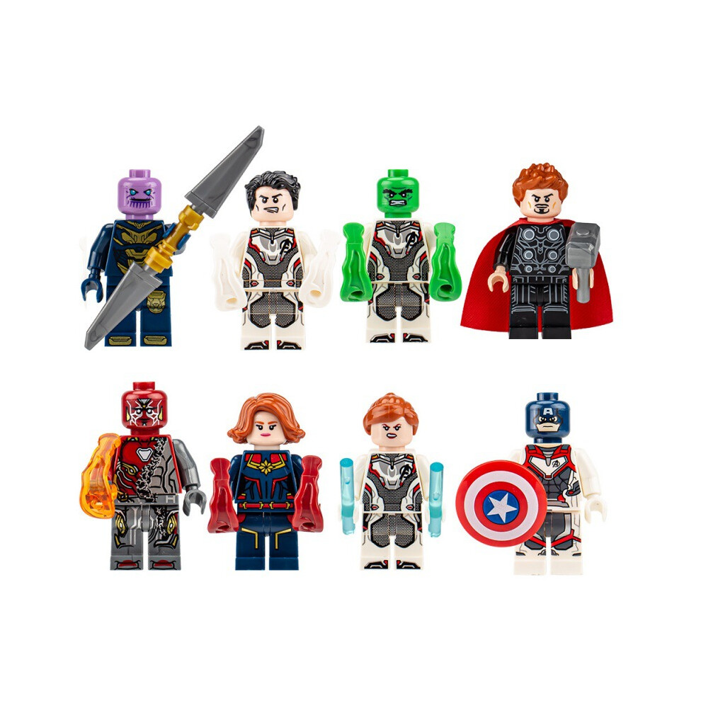 (Heroes A Set 8pcs) 8pcs-12pcs superhero building blocks figures puzzle assembling toys holiday gifts