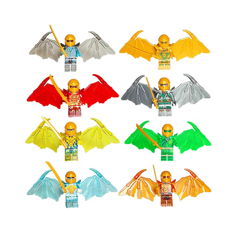 Stbnvf (Flying Ninja 8Pcs) 8Pcs Ninja Building Blocks Doll Puzzle Assembling Toys For Children Holiday Gift