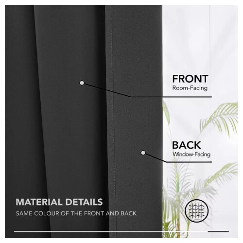 (66"X72", Grey) Blackout Pencil Pleat Curtains & Drapes Ready Made 2