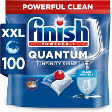 Finish Quantum Infinity Shine Dishwasher Tablets bulk Scent: Fresh Size 100 Dishwasher Tabs For Sparkling Clean