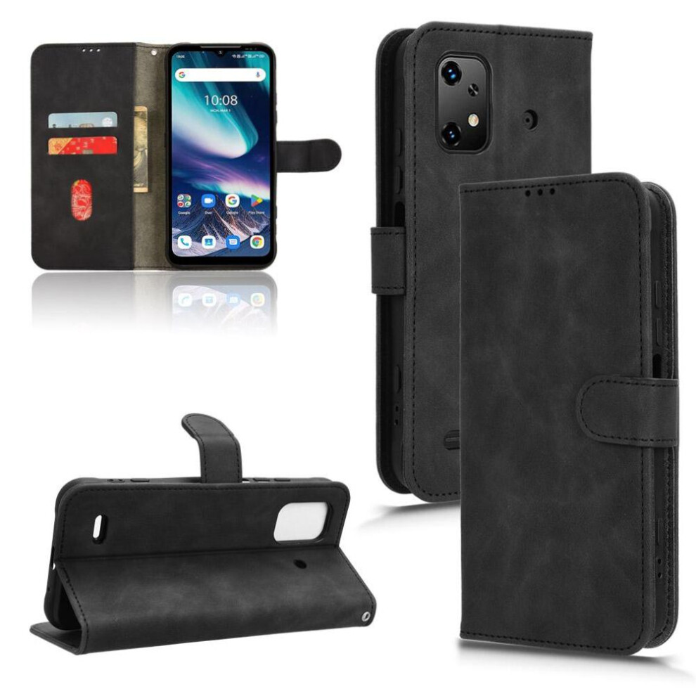 (Black) Flip Case For Umidigi Bison X20 Side Buckle Pu Leather Kickstand Wallet Card Slots Holder Black 764762792473