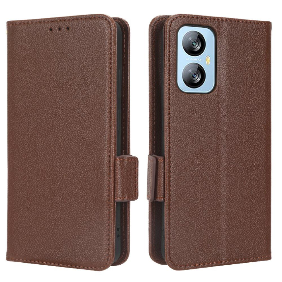 (Brown) Case For Blackview A52 Pu Leather Card Slots Holder Magnetic Side Buckle Wallet Brown 764762794255