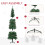 Homcom HOMCOM 6.5FT Artificial Slim Christmas Tree Holiday Home Décor with Pine Cones 7