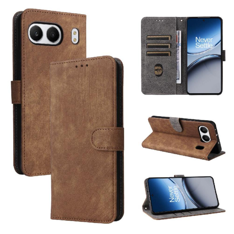 (Brown) Case For Oneplus Nord 4 5G Card Slots Cover Pu Leather Rfid Blocking Flip Folio Wallet Magnetic Closure Brown 764762794651