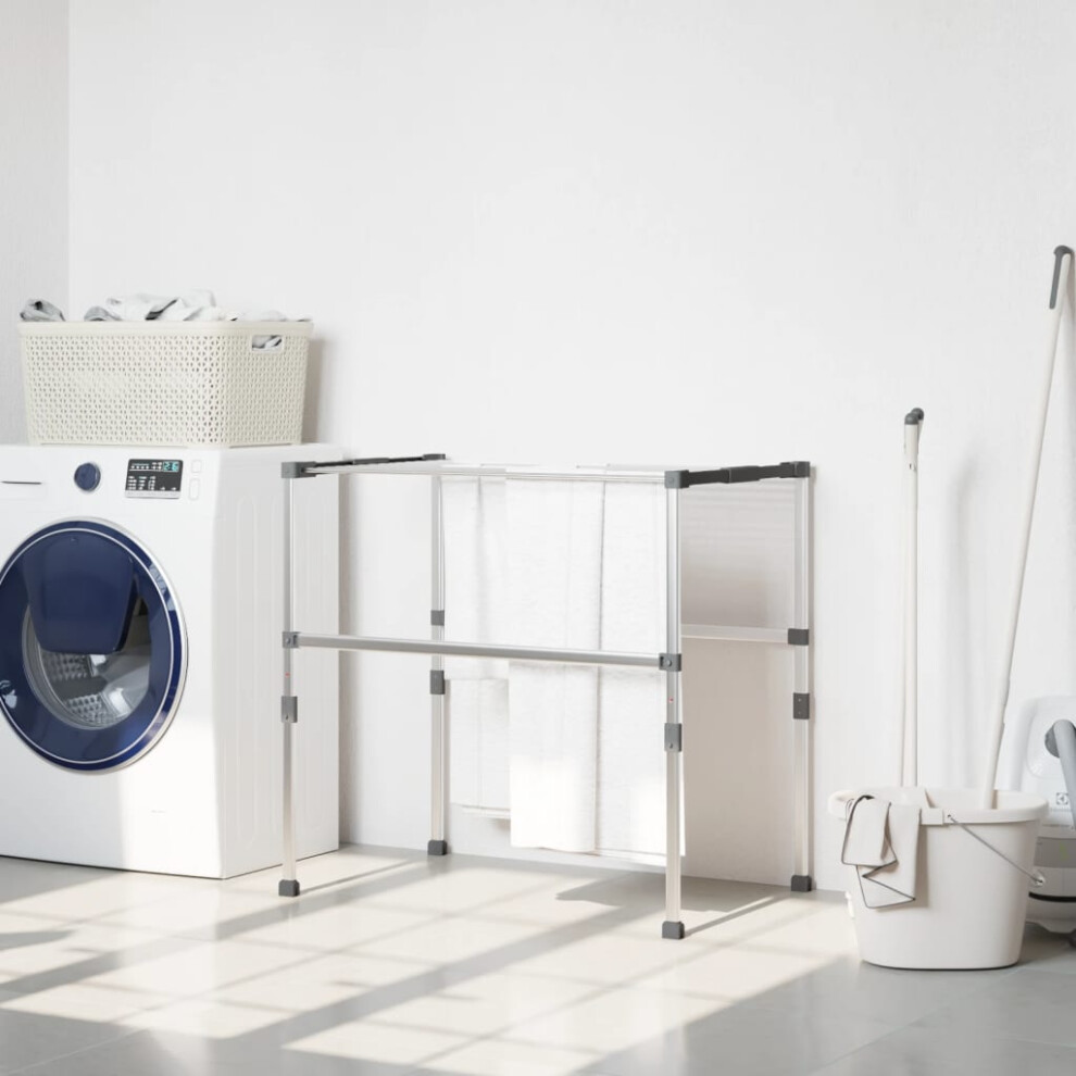 vidaXL Laundry Dryer 83x(50-55)x(40-85) Cm Aluminium