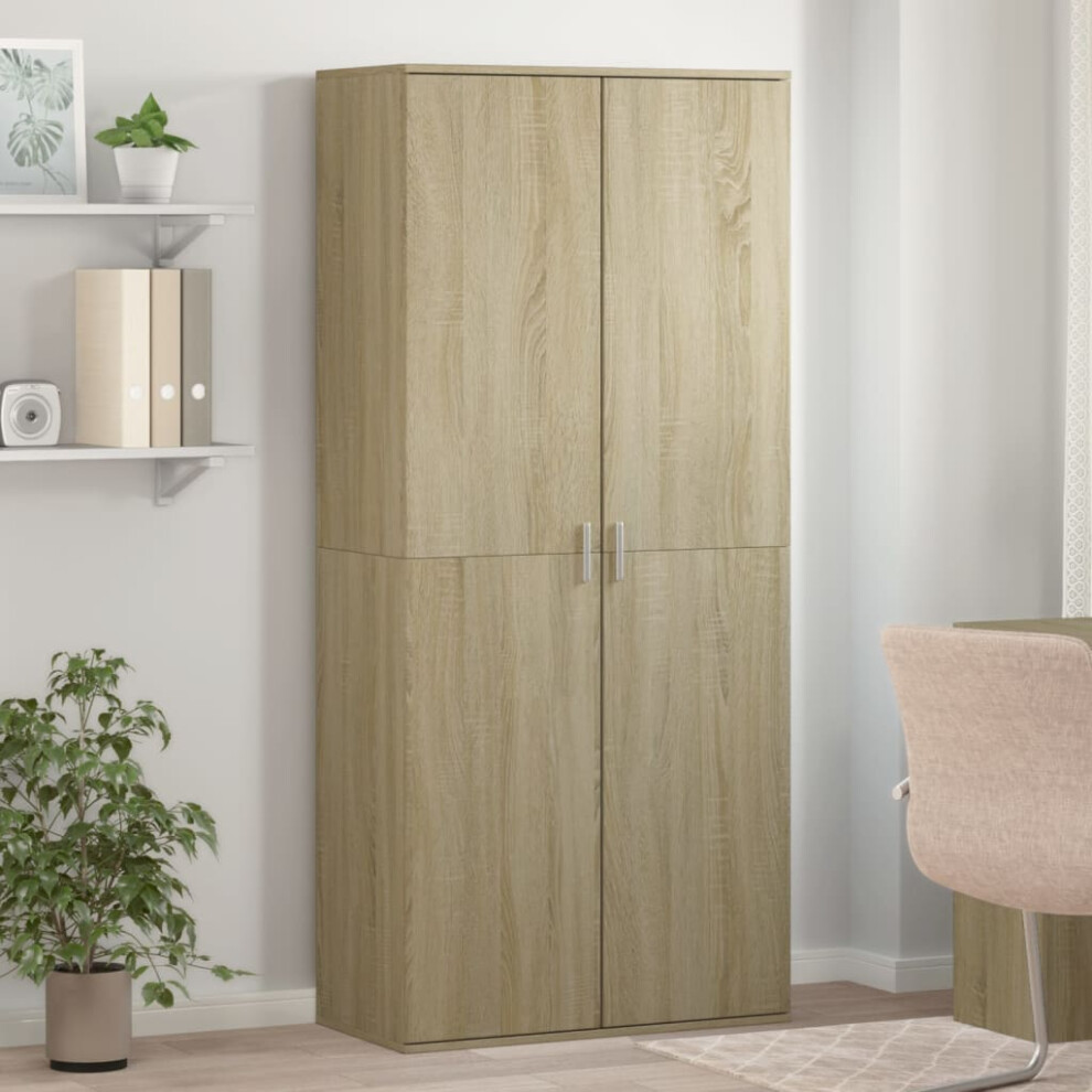 vidaXL Shoe Cabinet Sonoma Oak 80x39x178 cm Engineered Wood