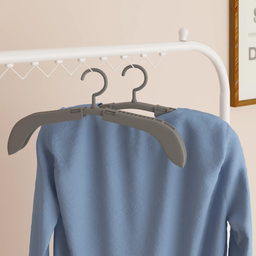 vidaXL Extendable Clothes Hangers 5 Pcs Grey