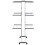VidaXL vidaXL 3-Tier Laundry Drying Rack with Wheels Silver Clothes Drying Stand 4