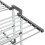 VidaXL vidaXL 3-Tier Laundry Drying Rack with Wheels Silver Clothes Drying Stand 7