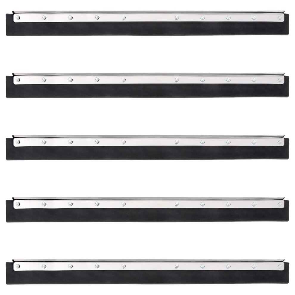 Vidaxl Floor Squeegee Heads Floor Squeegee Wiper Head 5 Pcs Steel And Rubber