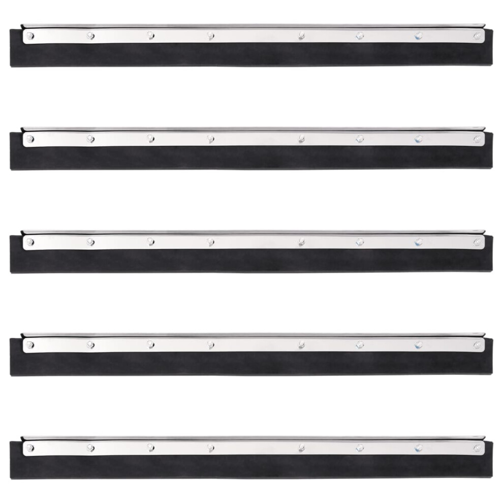 Vidaxl Floor Squeegee Heads Floor Squeegee Wiper Head 5 Pcs Steel And Rubber