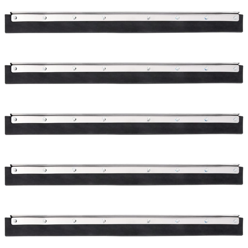 Vidaxl Floor Squeegee Heads Floor Squeegee Wiper Head 5 Pcs Steel And Rubber