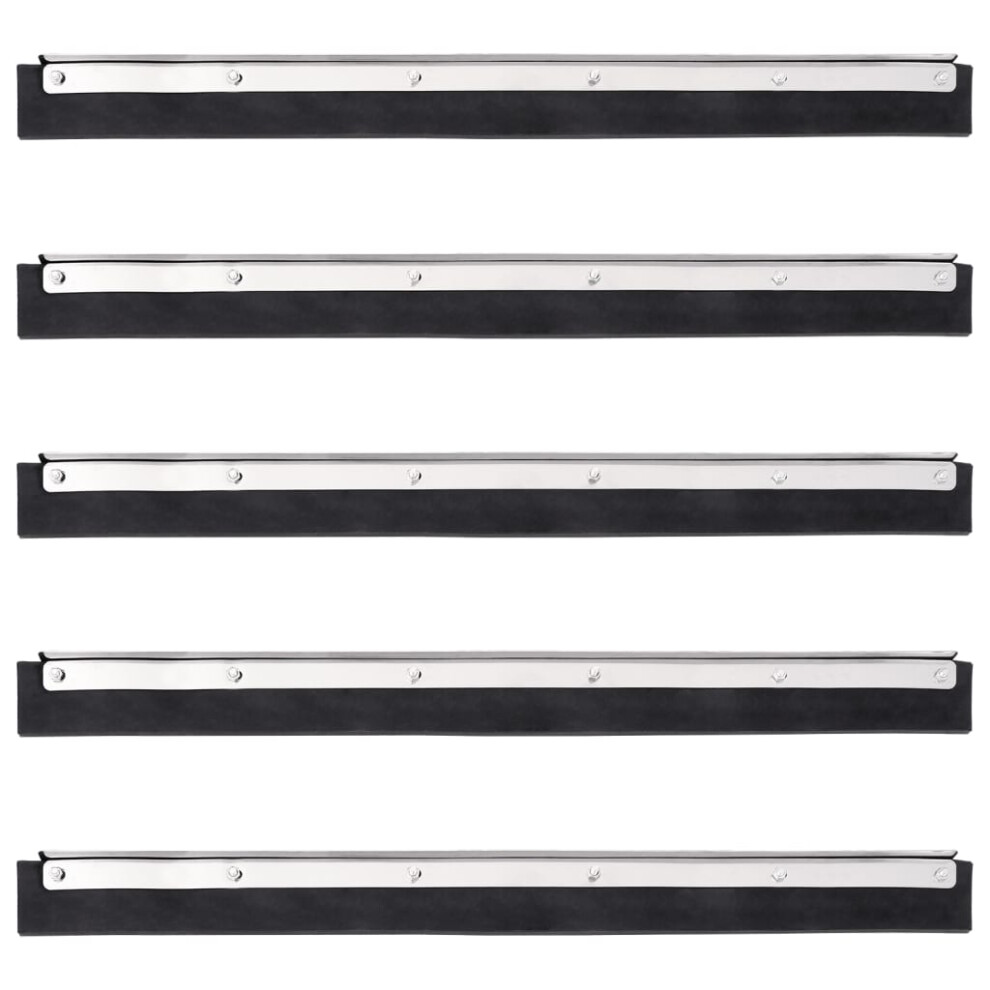 vidaXL Floor Squeegee Heads 5 pcs 45.5x2x5 cm Steel and Rubber