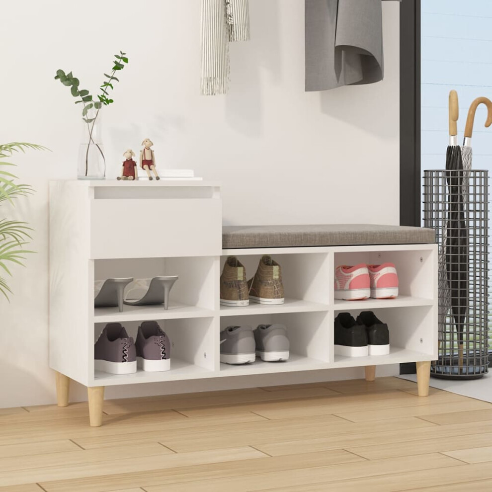 Vidaxl Shoe Cabinet 102X36x60 Cm Engineered Wood White