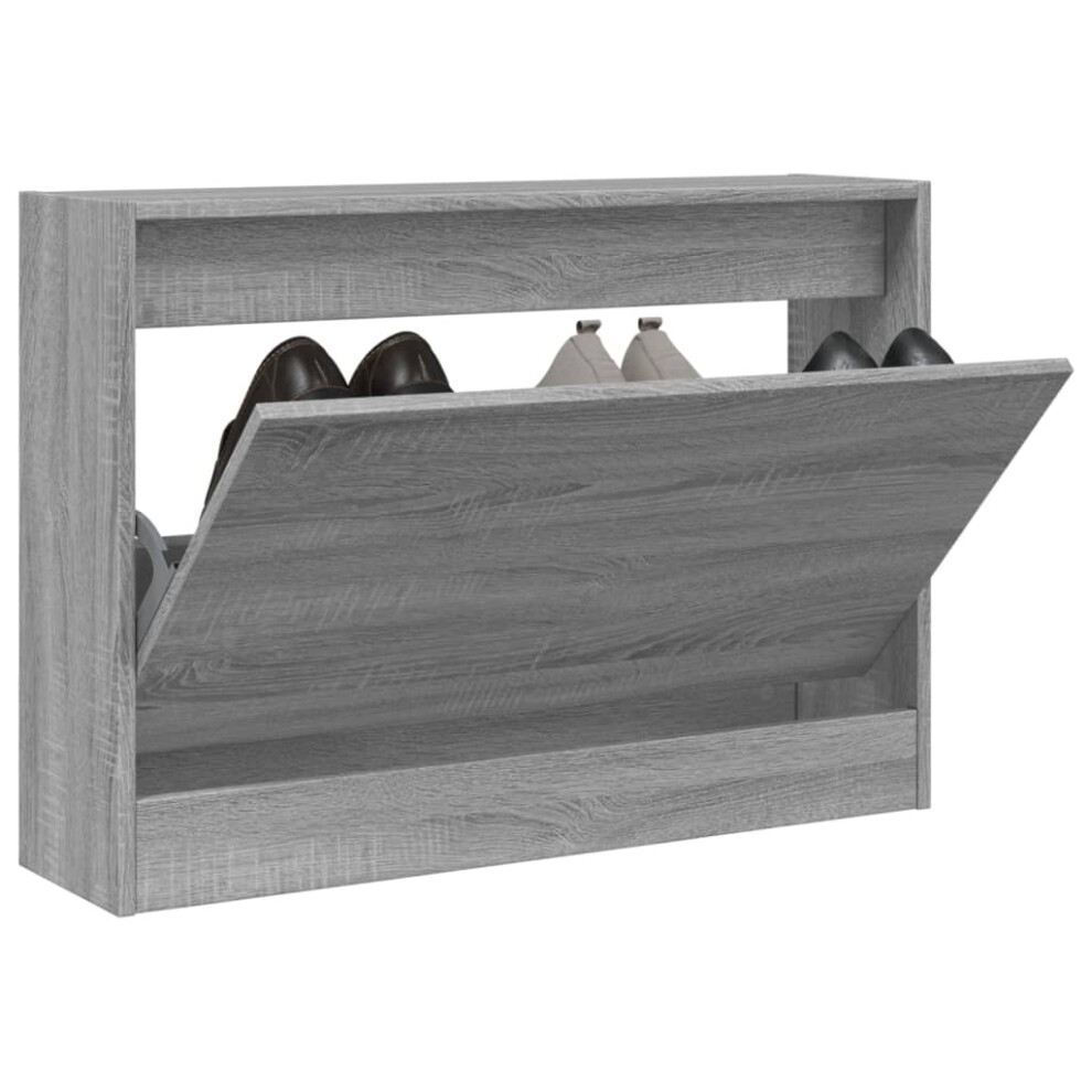 Vidaxl Shoe Cabinet Shoe Storage Shelf Shoe Rack Grey Sonoma Engineered Wood