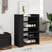 vidaXL Shoe Cabinet Shoe Storage Cupboard Shoe Rack Black Engineered Wood