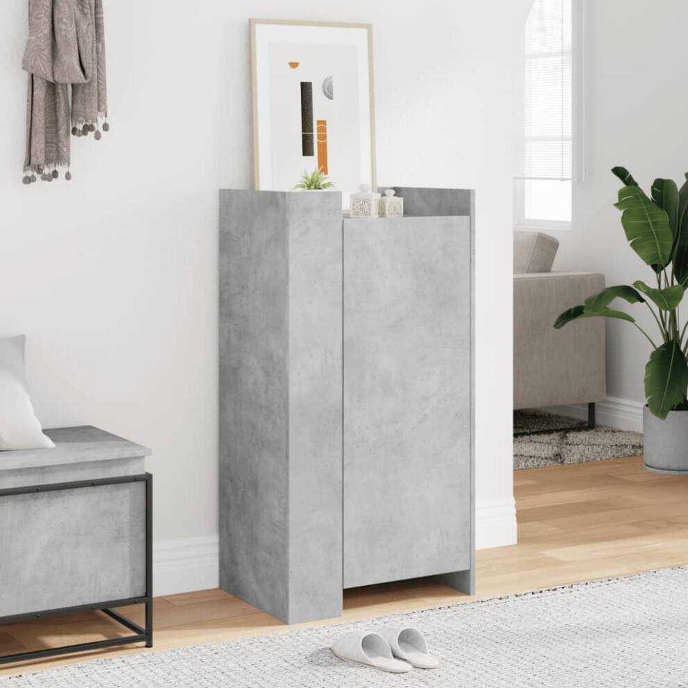 vidaXL Shoe Cabinet Concrete Grey 52x37.5x100 cm Engineered Wood