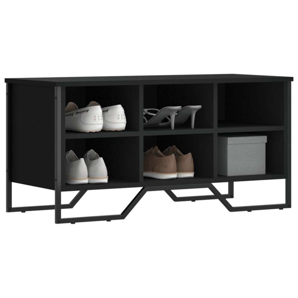 Vidaxl Shoe Cabinet Shoe Storage Cupboard Shoe Rack Black Engineered Wood