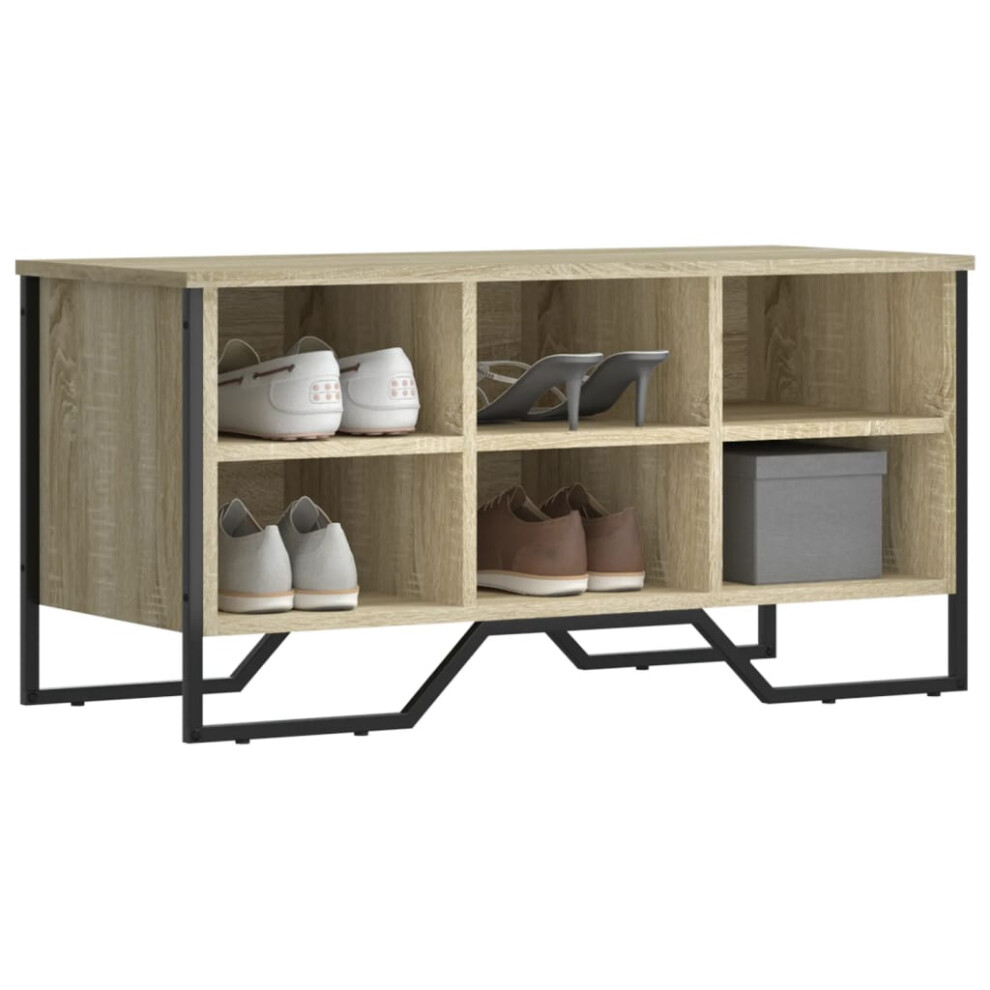 Vidaxl Shoe Cabinet Shoe Storage Shelf Shoe Rack Sonoma Oak Engineered Wood