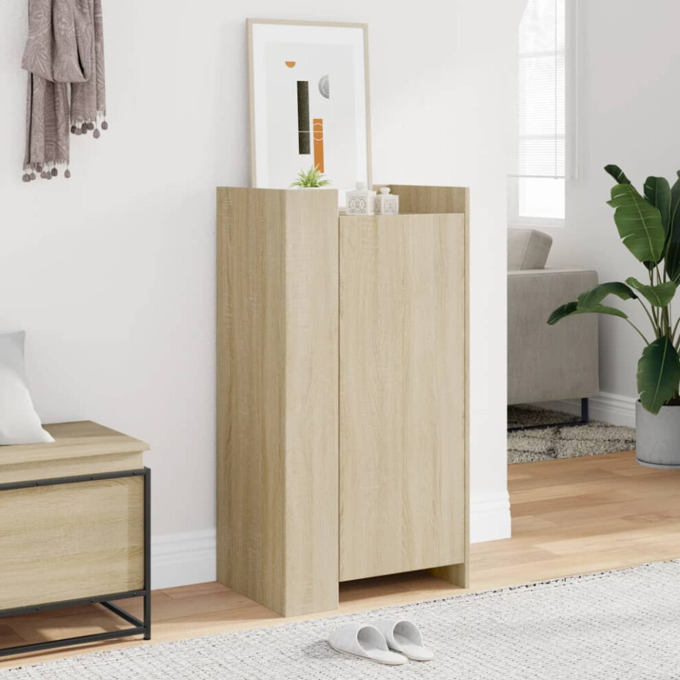 vidaXL Shoe Cabinet Sonoma Oak 52x37.5x100 cm Engineered Wood